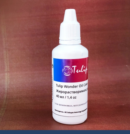 Жирорастворимая добавка для пищевых красителей 40 мл (1.4 oz) Tulip Wonder Oil Сake and Сandy Сolour Жирорастворимая добавка для пищевых красителей 40 мл (1.4 oz) Tulip Wonder Oil Сake and Сandy Сolour