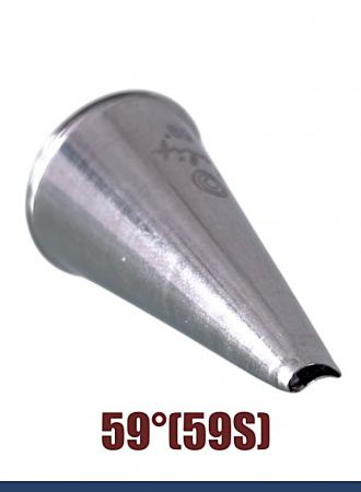 Кондитерская насадка 59°(59S) Tulip, Корея, прорезь 4.8 мм лепесток изогнутый правый, мини Кондитерская насадка 59°(59S) Tulip, Корея, прорезь 4.8 мм лепесток изогнутый правый, мини