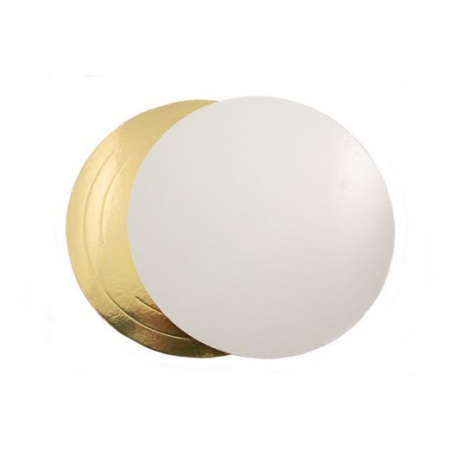 Подложка для торта усиленная Золото/Жемчуг 2х сторон. 3.2 мм, Ø 220 мм Подложка для торта усиленная Золото/Жемчуг 2х сторон. 3.2 мм, Ø 220 мм