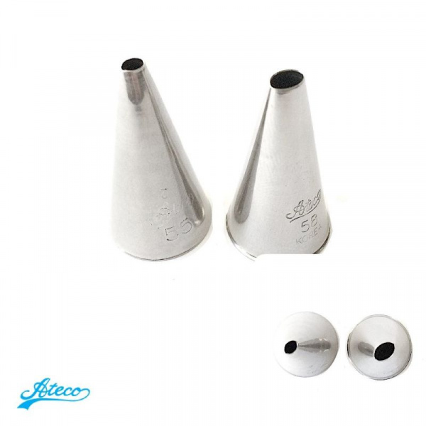 Кондитерские насадки для завитков и стеблей №55, 58 Ateco | Овал