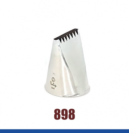 Кондитерская насадка 898 Tulip, прорезь 26 мм, большая лента с зубчиками Ribbon Basketweave Кондитерская насадка 898 Tulip, прорезь 26 мм, большая лента с зубчиками Ribbon Basketweave