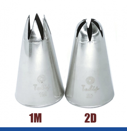 Кондитерская насадка 1M Tulip™ полузакрытая звезда, 6 лучей, Ø 7-13 мм, Korea Кондитерская насадка 1M Tulip™ полузакрытая звезда, 6 лучей, Ø 7-13 мм, Korea