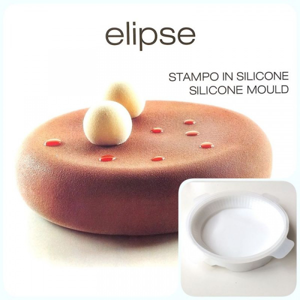 Силиконовая форма 3D для муссового торта | Эллипс ∅180 мм