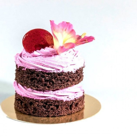 Подложка для пирожных Золото/Жемчуг 2х сторон. 0.8 мм, Ø 100 мм