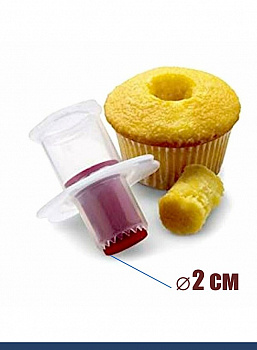 Вырубка-плунжер для капкейков и пончиков 2 см Вырубка-плунжер для капкейков и пончиков 2 см