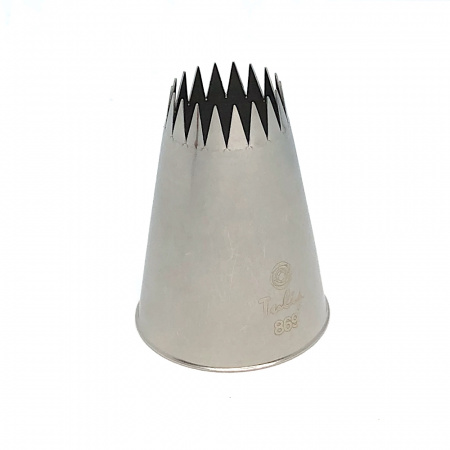 Кондитерская насадка 869 Tulip открытая звезда, Французская трубочка д.18 мм, 18 лучей Кондитерская насадка 869 Tulip открытая звезда, Французская трубочка д.18 мм, 18 лучей