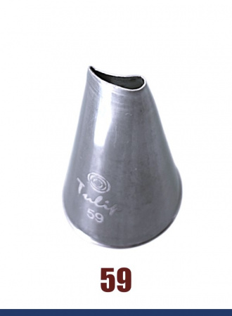 Кондитерская насадка 59 Tulip, Корея, прорезь 7.1 мм лепесток изогнутый Кондитерская насадка 59 Tulip, Корея, прорезь 7.1 мм лепесток изогнутый