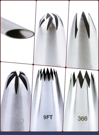 Базовый набор кондитерских насадок 6 шт 230, 1М, 2D, 9FT, 333, 366L Эконом Базовый набор кондитерских насадок 6 шт 230, 1М, 2D, 9FT, 333, 366L Эконом