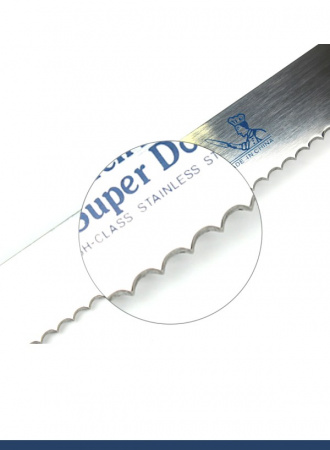 Нож 35 см крупный зуб для бисквита, торта, хлеба + 2 держателя Эксперты Кухни Нож 35 см крупный зуб для бисквита, торта, хлеба + 2 держателя Эксперты Кухни