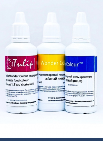 Базовый набор пищевых гелевых красителей 3 шт•50 мл Tulip Wonder Colour