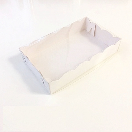 Коробка с прозрачной крышкой 20•12•4 см Белая (крышка+дно) Коробка с прозрачной крышкой 20•12•4 см Белая (крышка+дно)