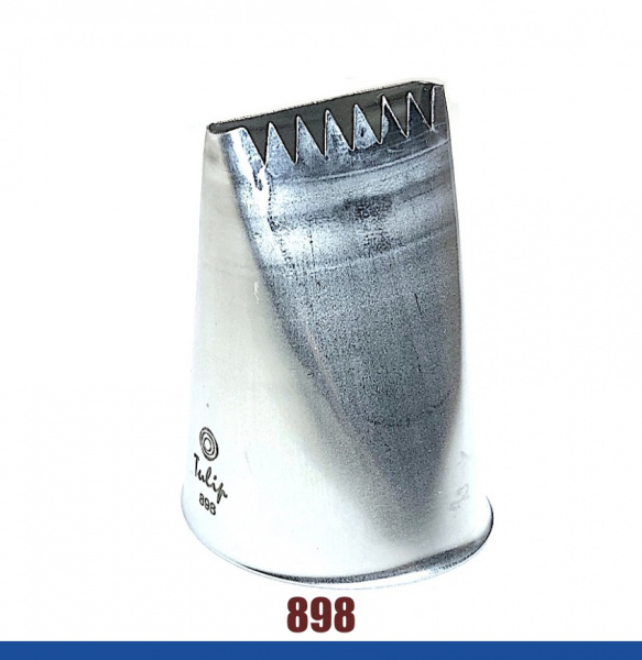 Кондитерская насадка 898 Tulip, прорезь 26 мм, большая лента с зубчиками Ribbon Basketweave Кондитерская насадка 898 Tulip, прорезь 26 мм, большая лента с зубчиками Ribbon Basketweave