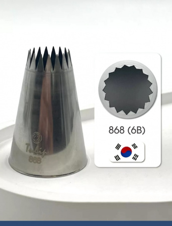 Кондитерская насадка 868 (8B) Tulip открытая звезда, Французская трубочка д.16 мм, 17 лучей Кондитерская насадка 868 (8B) Tulip открытая звезда, Французская трубочка д.16 мм, 17 лучей