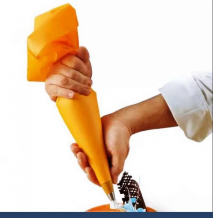 Кондитерский мешок силиконовый многоразовый 65 см superflex (оранжевый) Кондитерский мешок силиконовый многоразовый 65 см superflex (оранжевый)