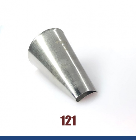 Кондитерская насадка 121 Tulip прорезь 14 мм, лепесток розы изогнутый Кондитерская насадка 121 Tulip прорезь 14 мм, лепесток розы изогнутый