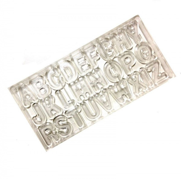 Поликарбонатная форма для шоколада 275*135*24 мм | Алфавит мод.2138